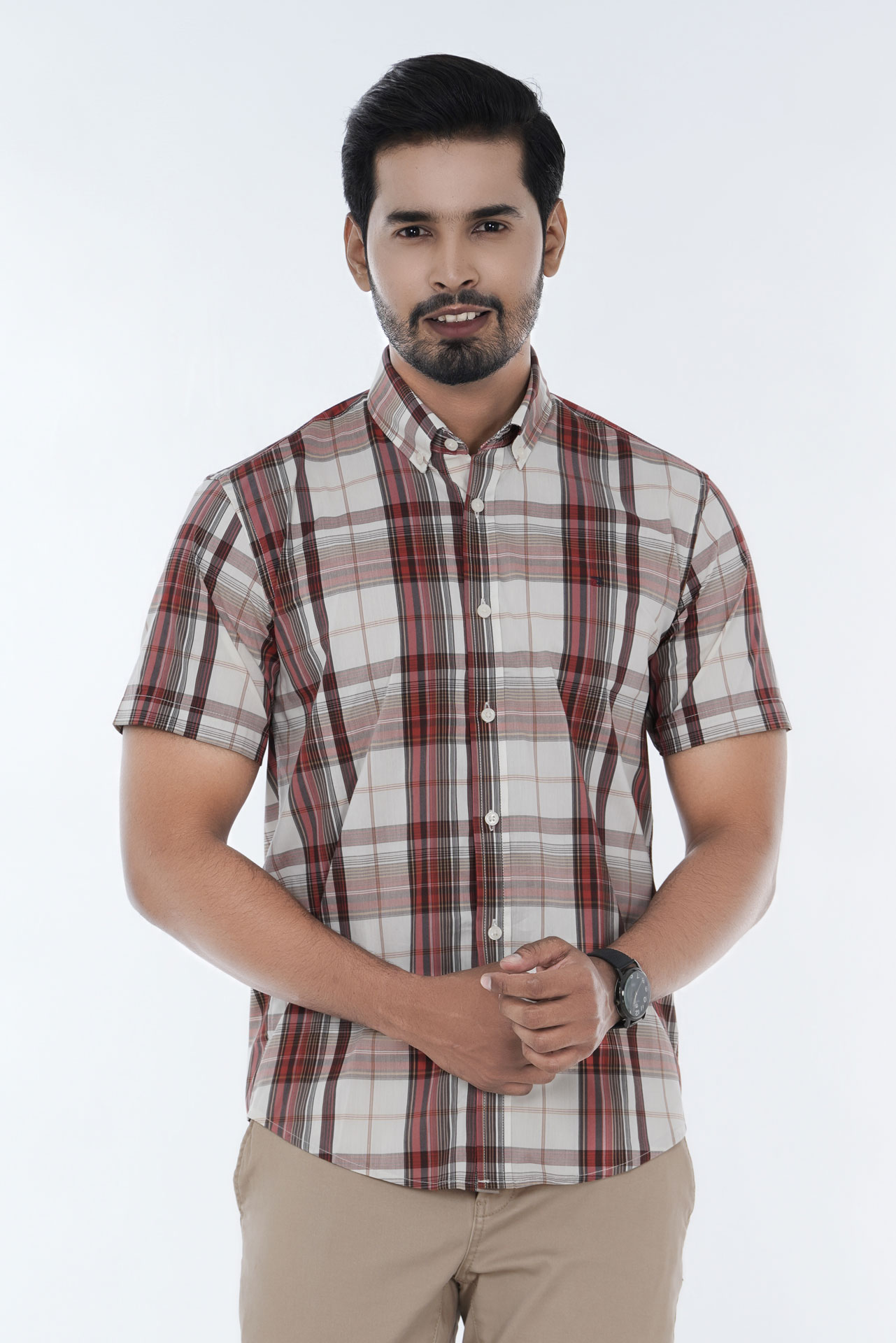 Men's Short Sleeve Button Down Casual Shirt