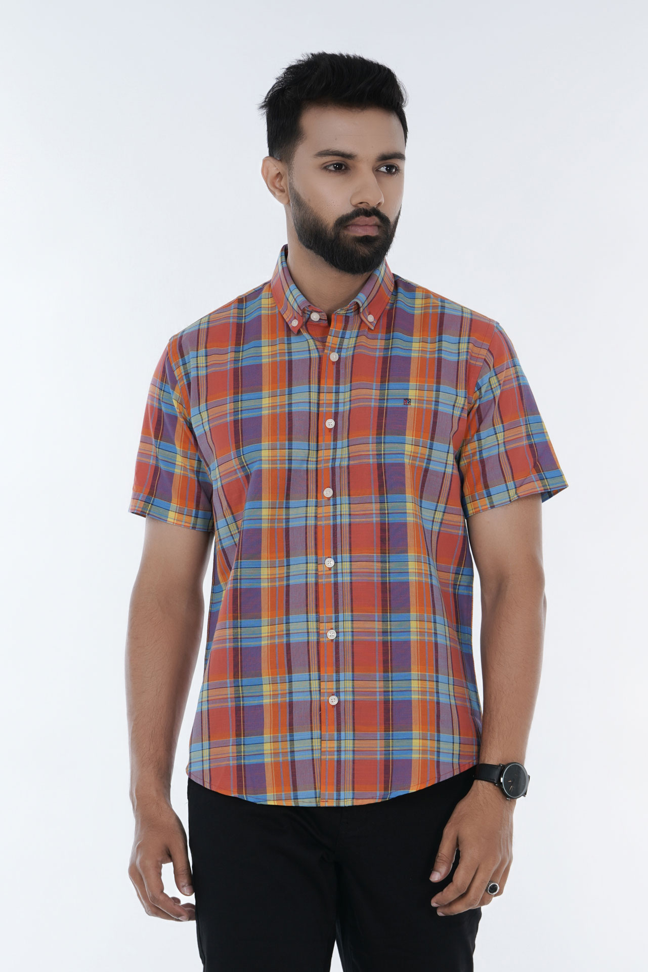 Men's Cotton Normal Sleeve Button Down Shirt