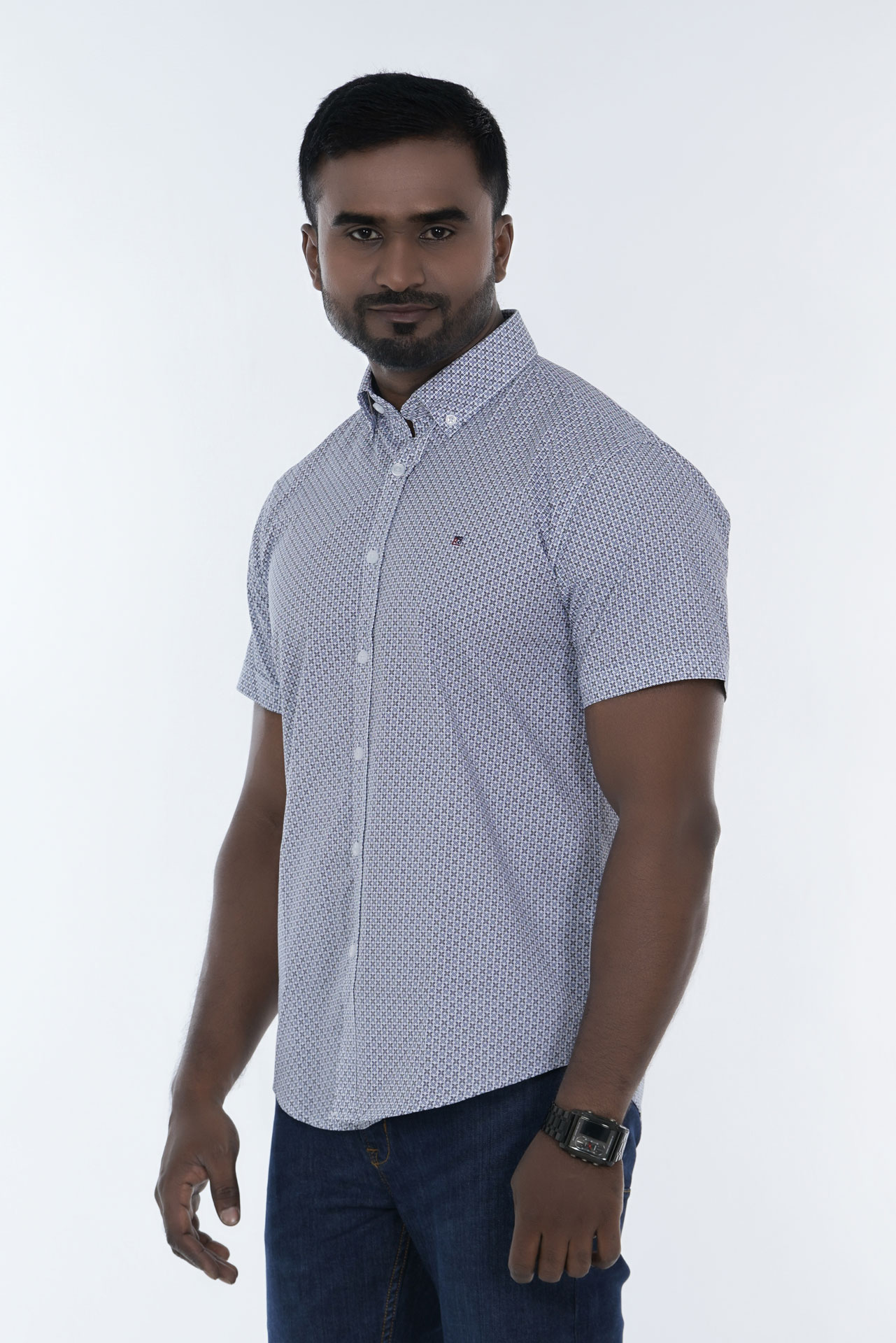 Men's Slim-Fit Short-Sleeve Regular-fit Shirt