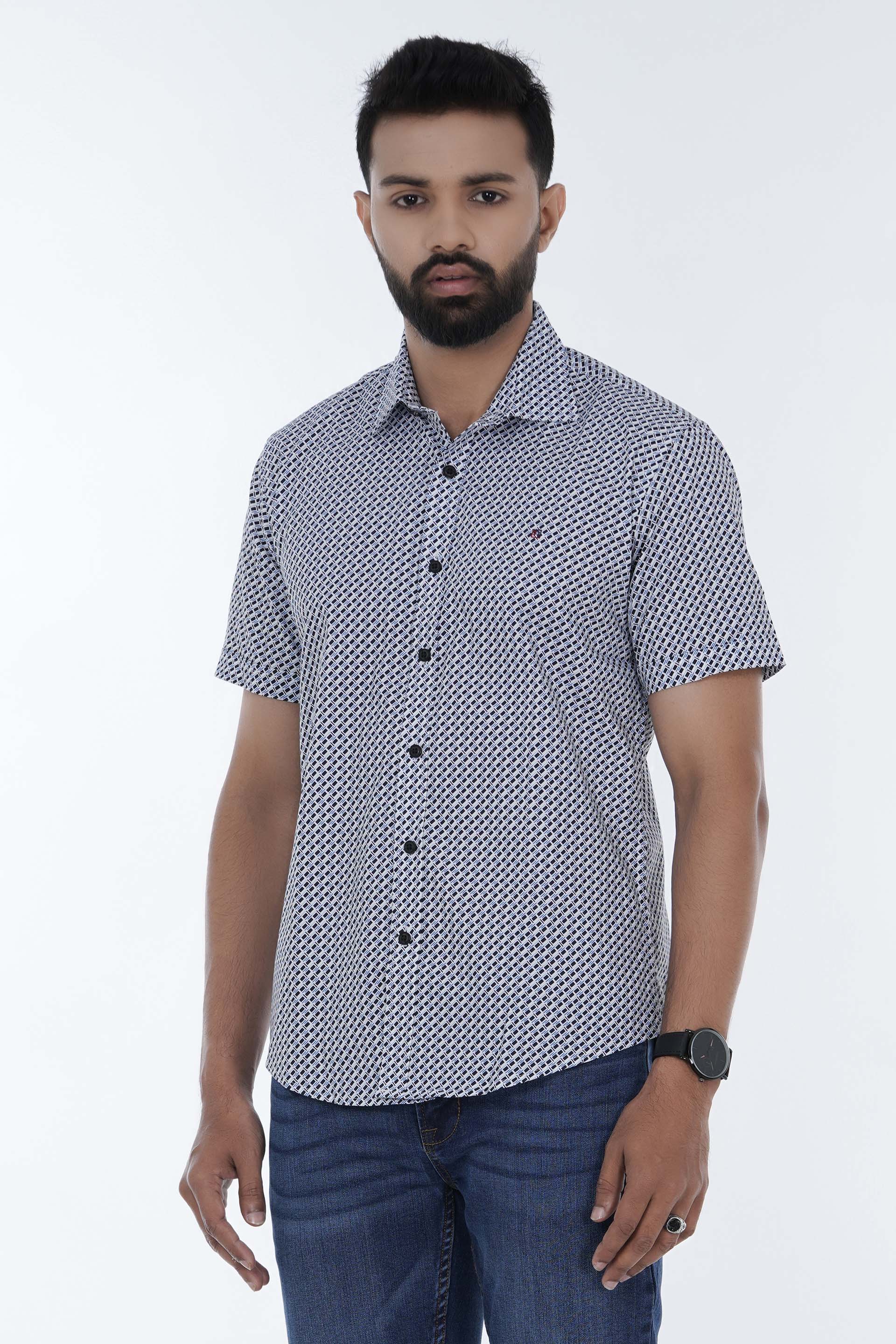 Men's Regular-Fit Short-Sleeve Print Shirt