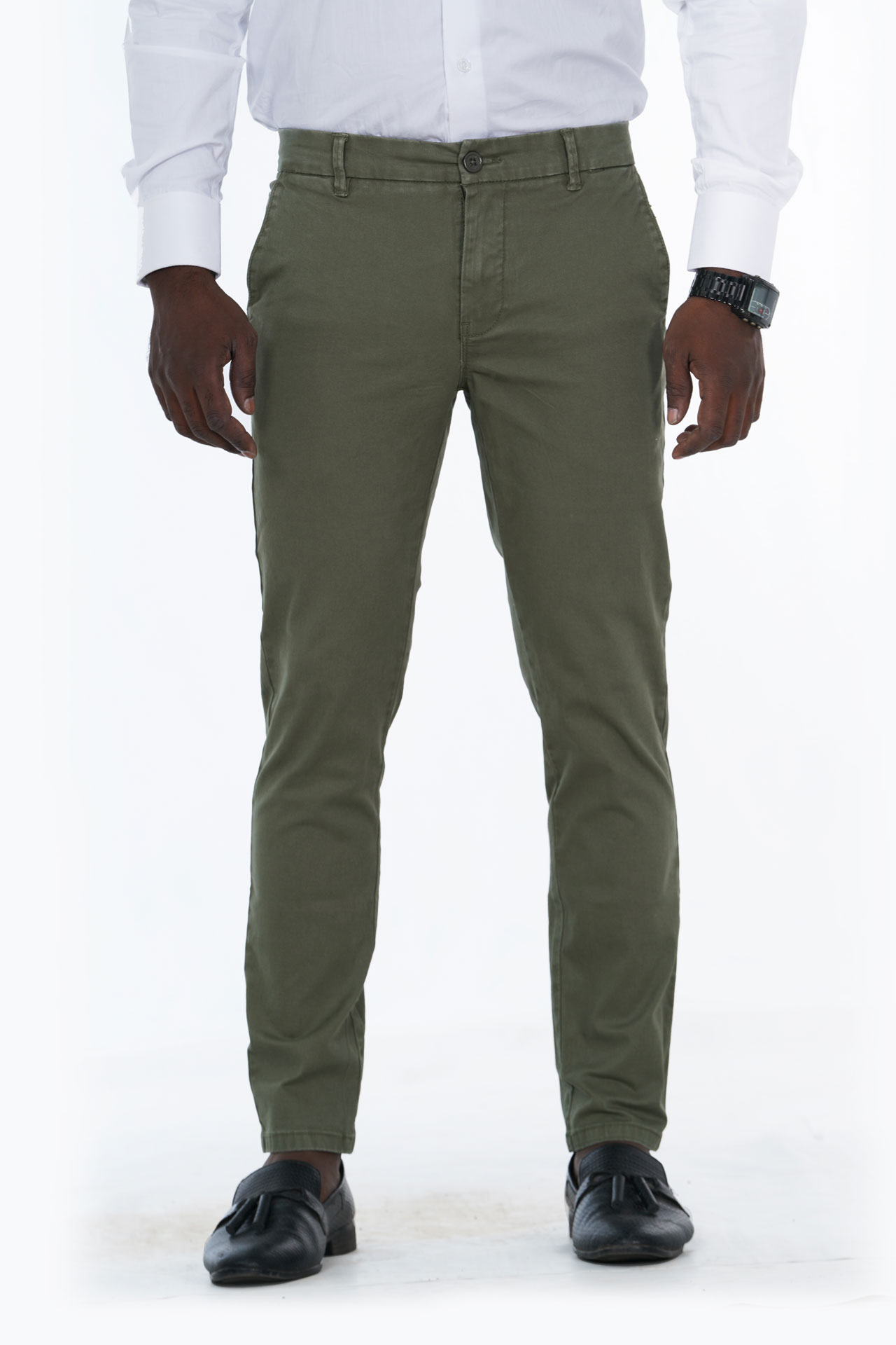 Men's Chino Flat Front Straight Slim-Fit Pant
