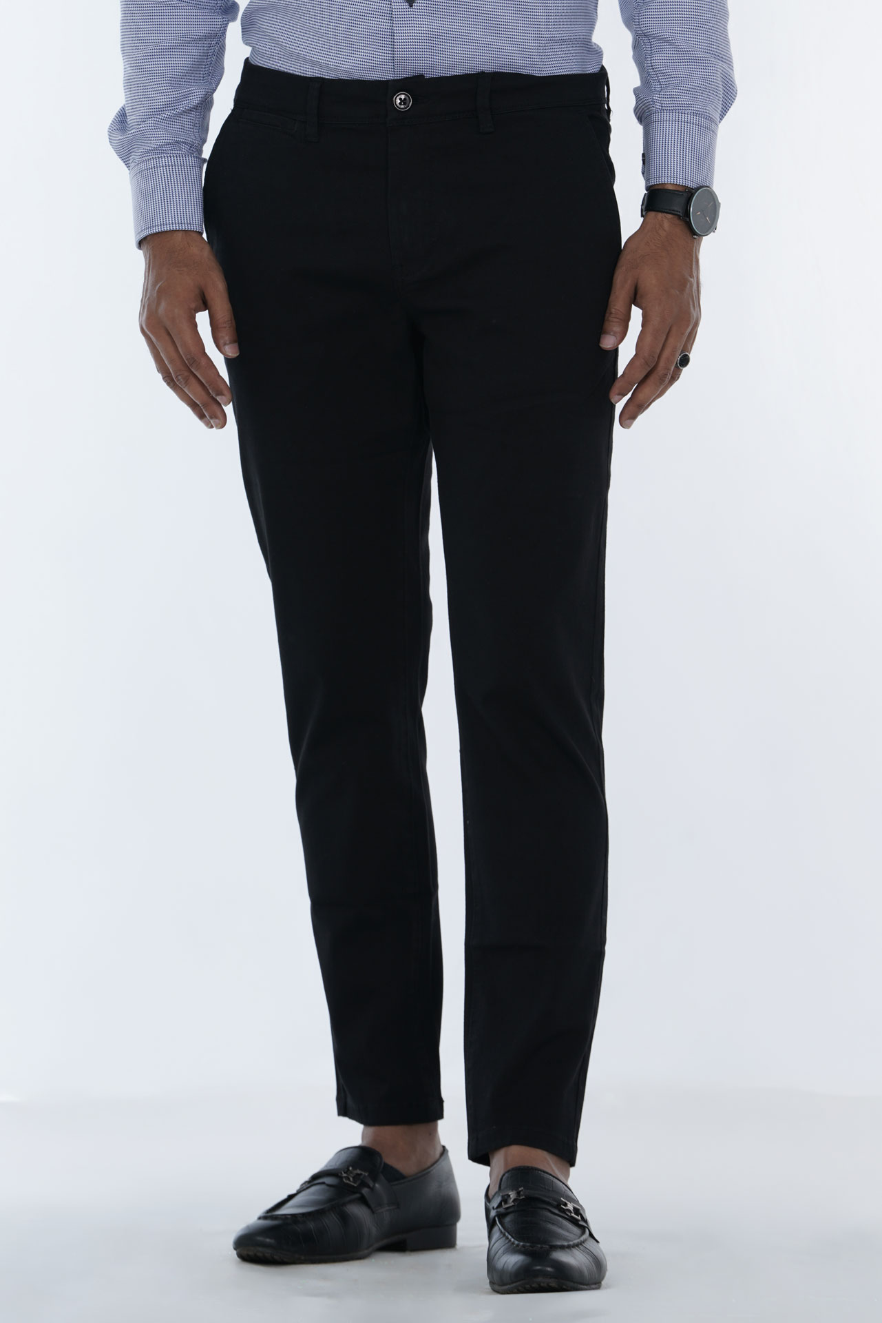 Men's Chino Flat Front Straight Slim-Fit Twill Pant