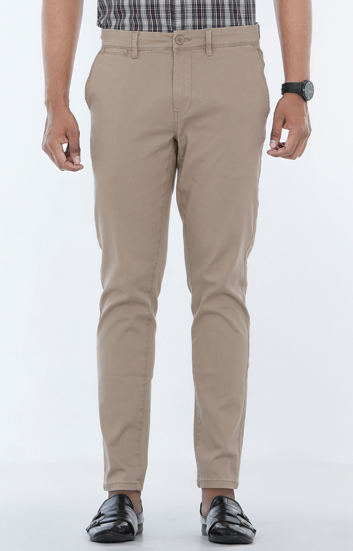 Men's Slim-Fit Flat-Front Dress Chino Pant