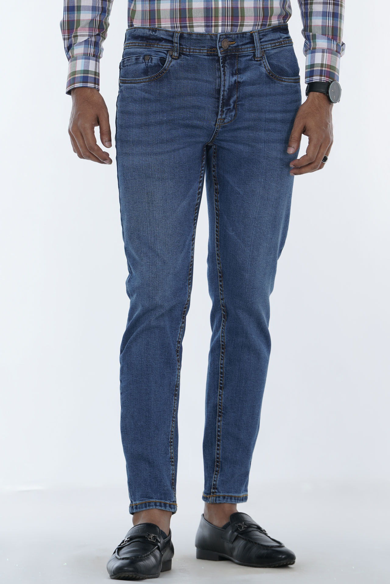 REDROVER MENS SLIM-FIT INDIGO JEANS
